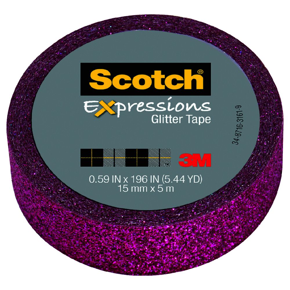Scotch Expressions Glitter Tape 15mm x 5m Pink