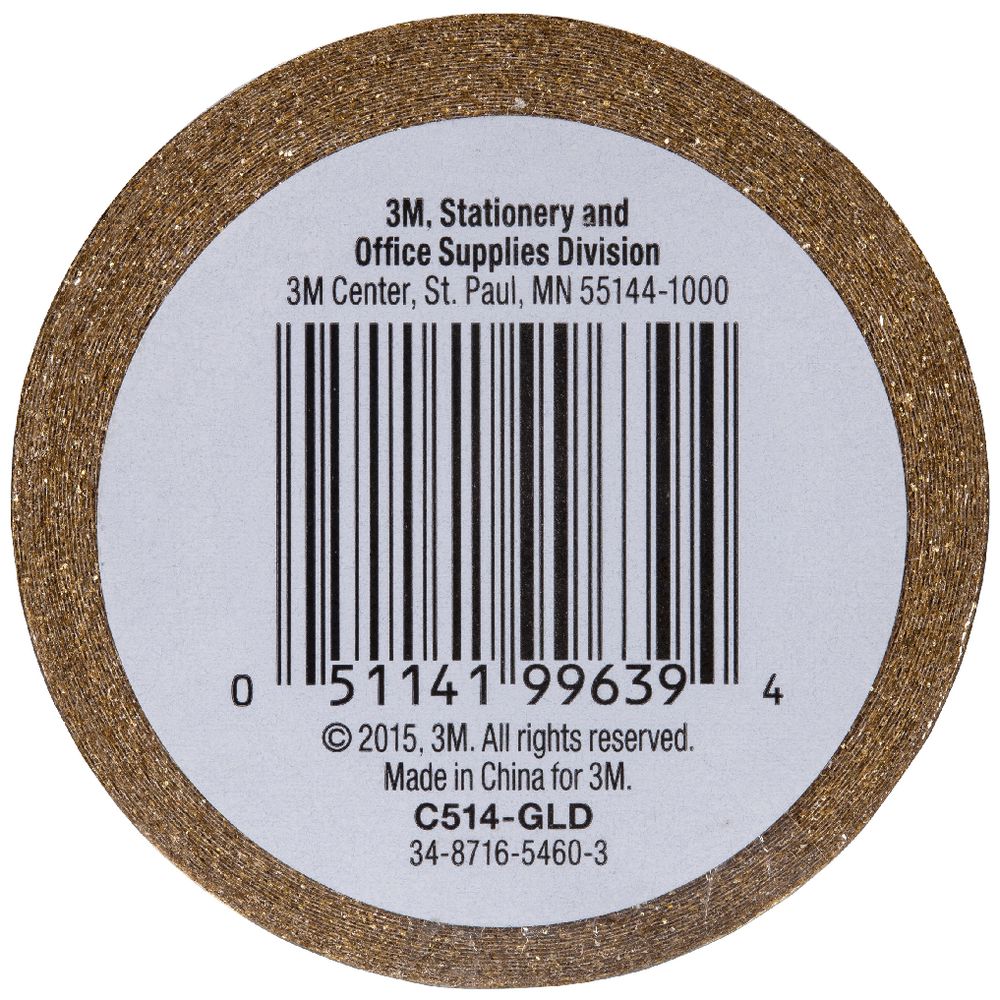 Scotch Expressions Glitter Tape 15mm x 5m Gold