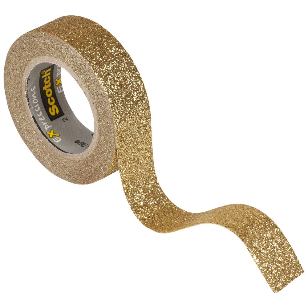 Scotch Expressions Glitter Tape 15mm x 5m Gold
