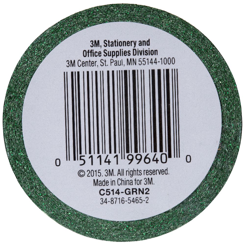 Scotch Expressions Glitter Tape 15mm x 5m Green
