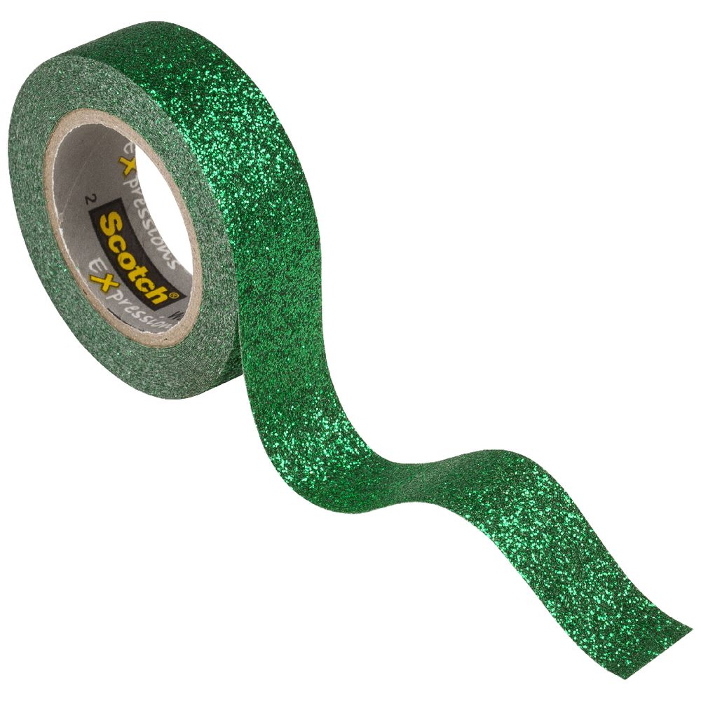 Scotch Expressions Glitter Tape 15mm x 5m Green