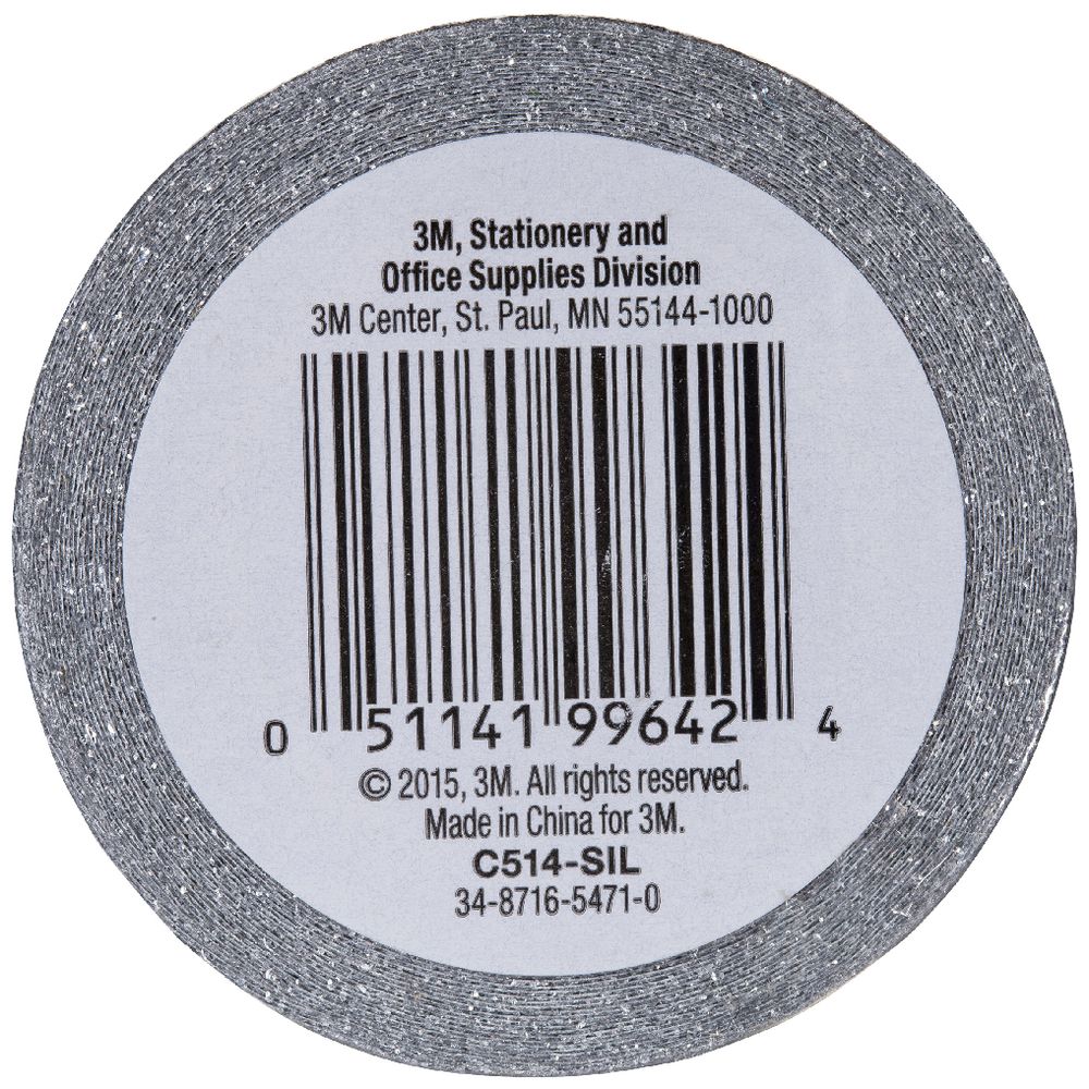Scotch Expressions Glitter Tape 15mm x 5m Silver