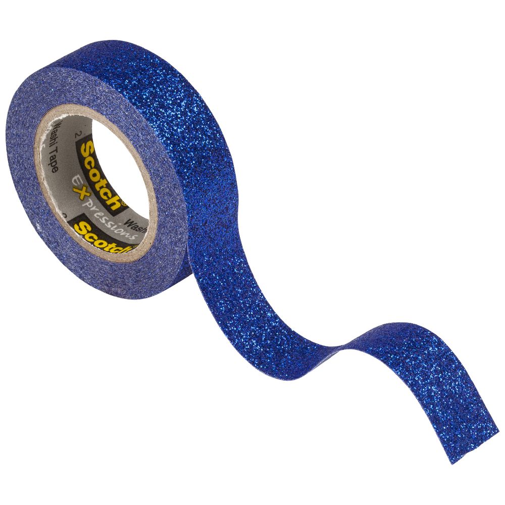 Scotch Expressions Glitter Tape 15mm x 5m Dark Blue