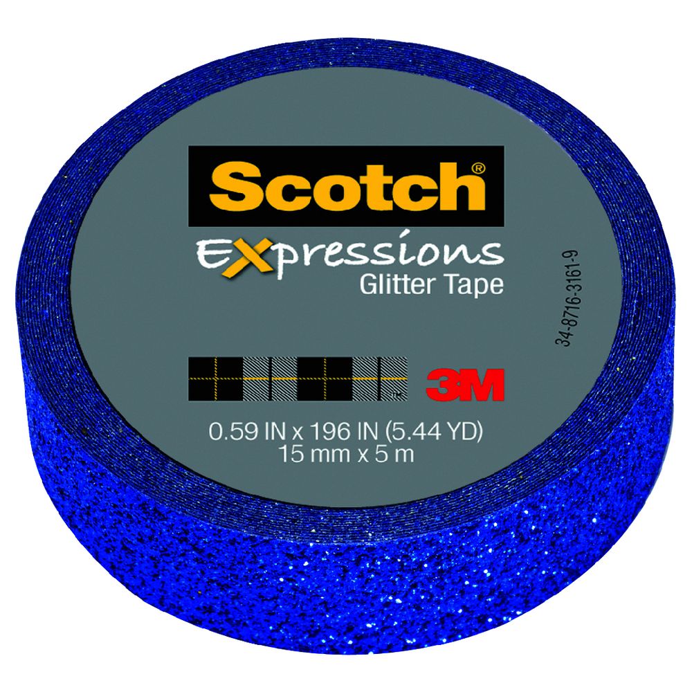 Scotch Expressions Glitter Tape 15mm x 5m Dark Blue