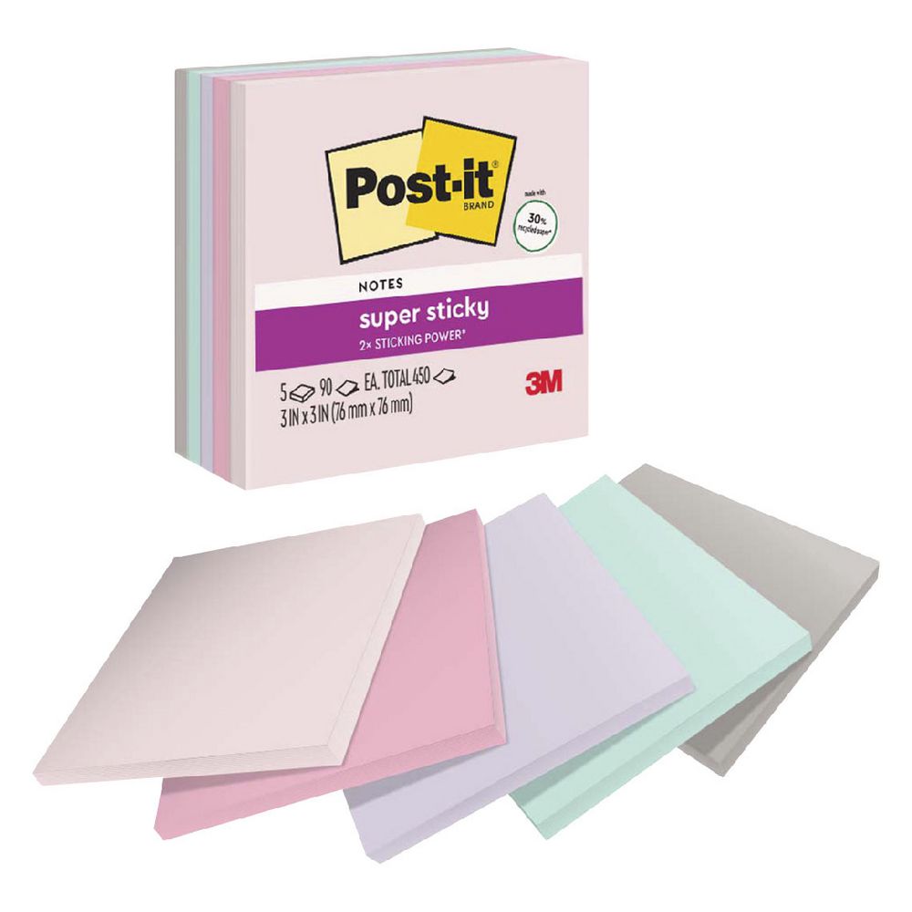 Post-it Super Sticky Recycled Notes Bali 5 Pack