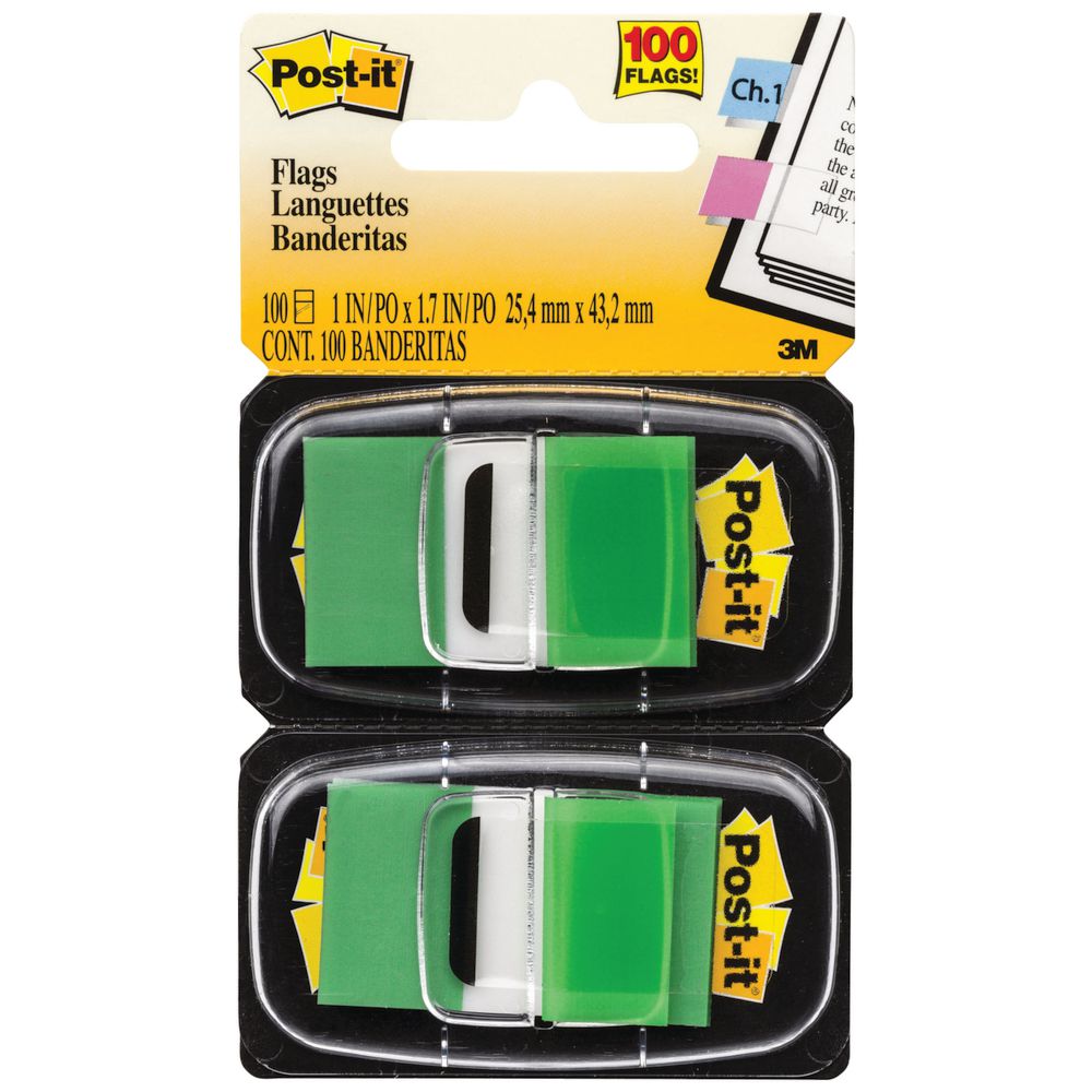 3M Post-it Flags Twin Pack Green
