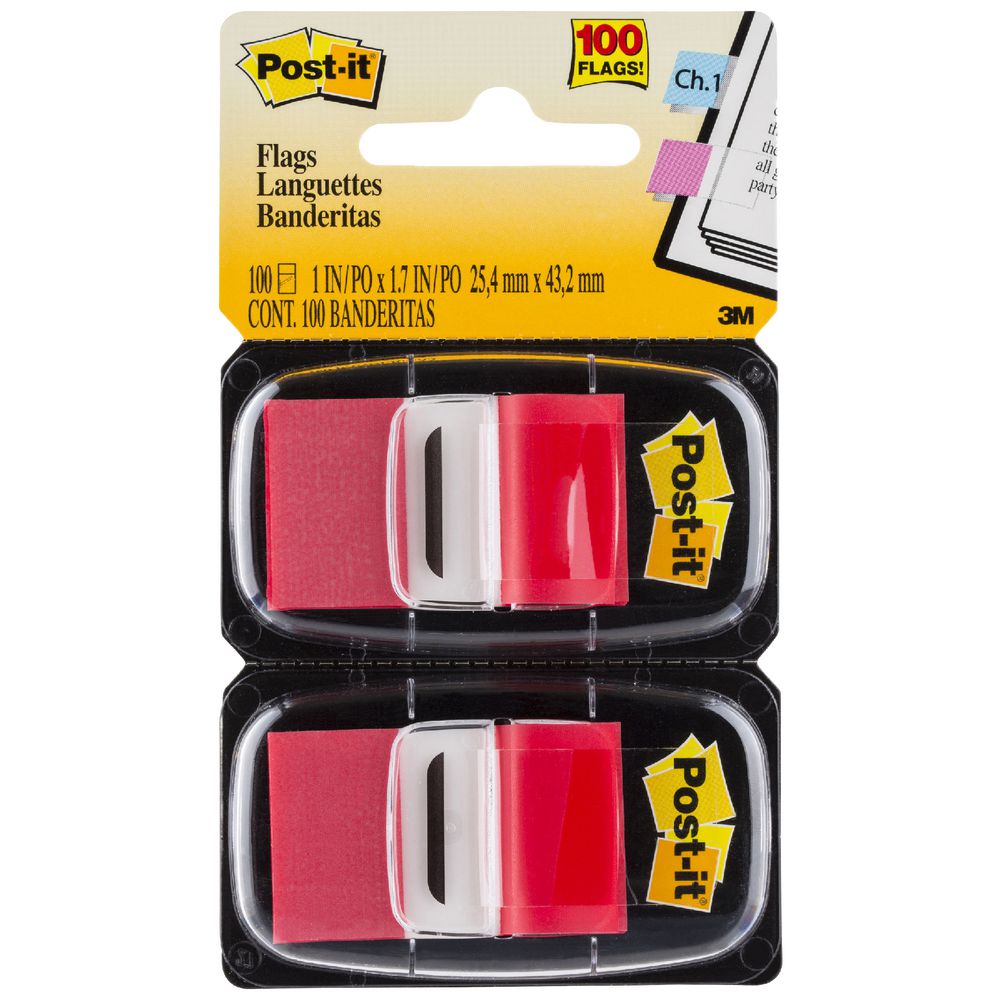 3M Post-it Flags Twin Pack Red