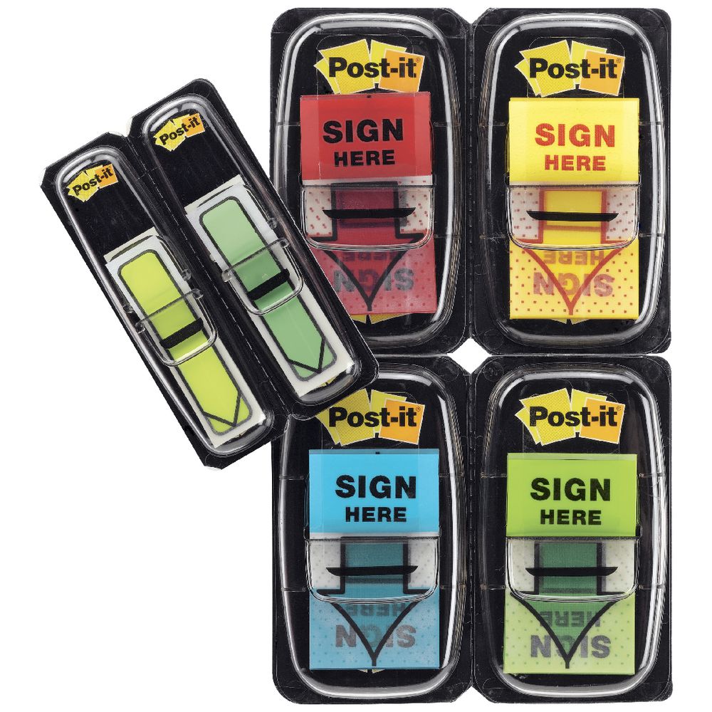 Post-it Sign Here Flags with Bonus Arrow Flags Value Pack