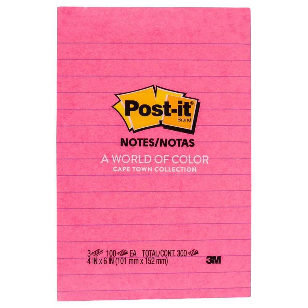 Post-it Lined Notes Capetown 3 Pack