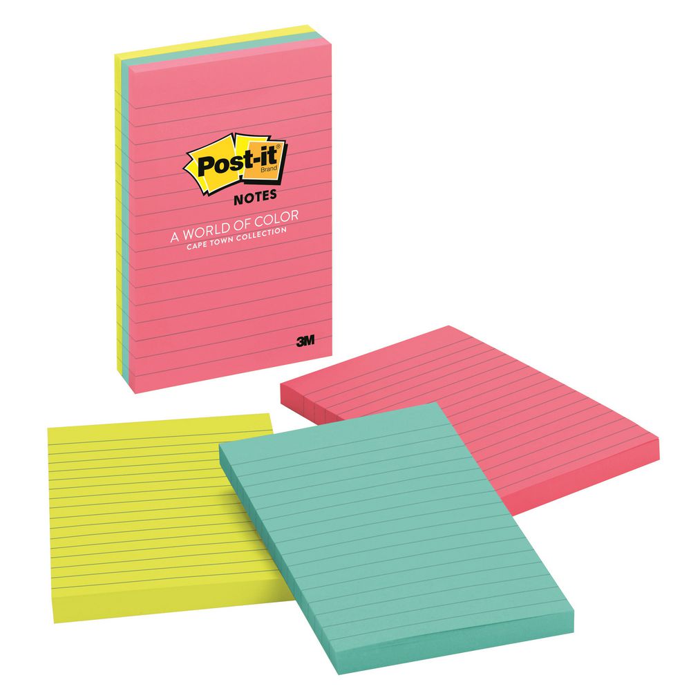 Post-it Lined Notes Capetown 3 Pack