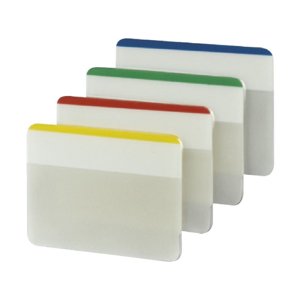 Post-it Durable Large Filing Tabs Colour Border 4 Pack