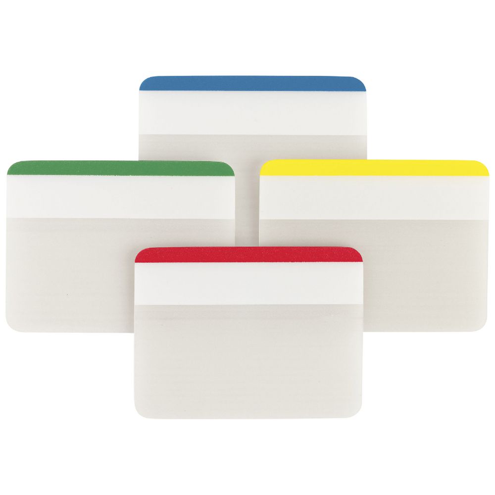 Post-it Durable Large Filing Tabs Colour Border 4 Pack
