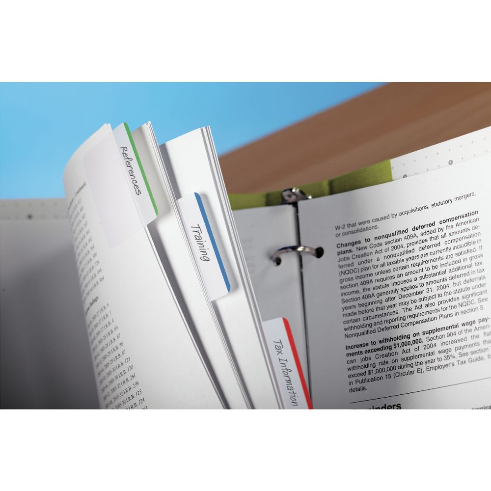 Post-it Durable Large Filing Tabs Colour Border 4 Pack