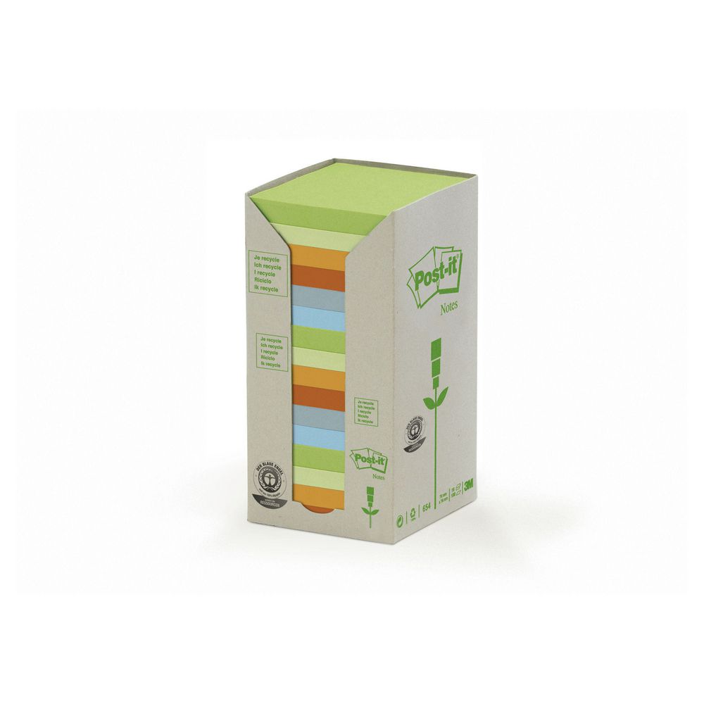 Post-it Recycled Notes Pastels 16 Pack