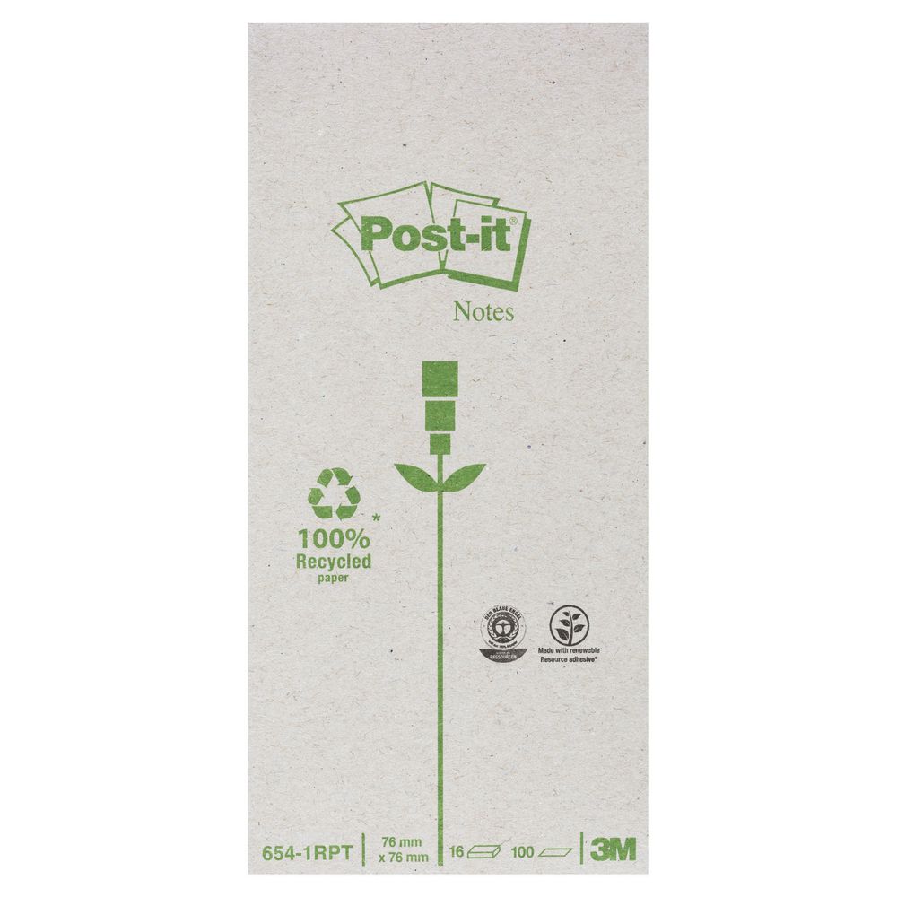 Post-it Recycled Notes Pastels 16 Pack