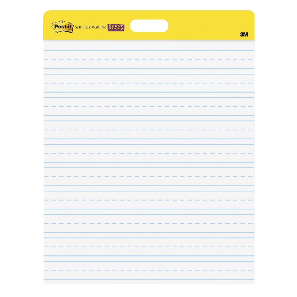 Post-it Primary Ruled Self-Stick Wall Pad 508x584mm