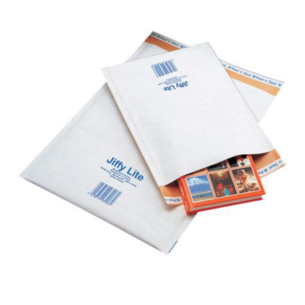 Jiffy Lite Bubble Lined Mailing Bags 125 x 225mm 240 Pack