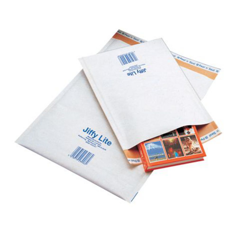 Jiffy Lite Bubble Lined Mailing Bags 101 x 178mm 300 Pack