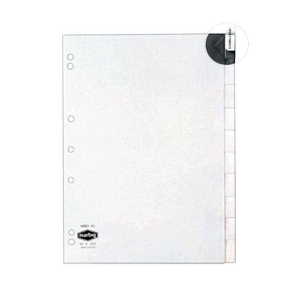 Marbig A4 Insertable Divider with 10 Tabs