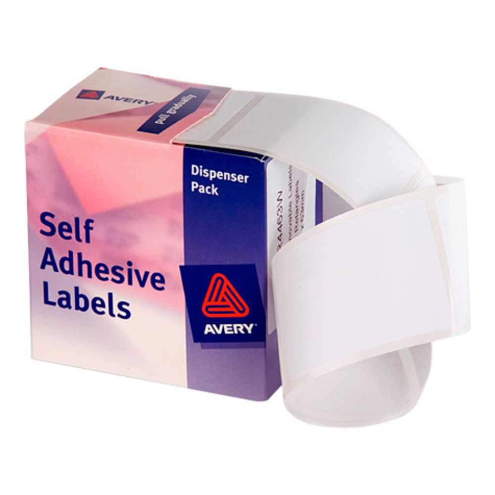 Avery Dispenser Labels Rectangle 44 x 63mm White 150 Pack Officeworks