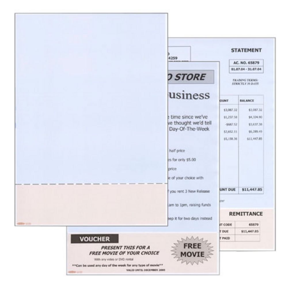 Rediform A4 Laser Form Horizontal Perforation at 59mm