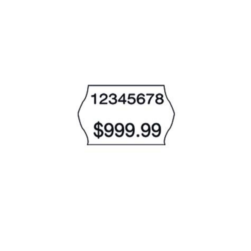 Meto 2 Line Series Alpha Labels Permanent White 5 Pack