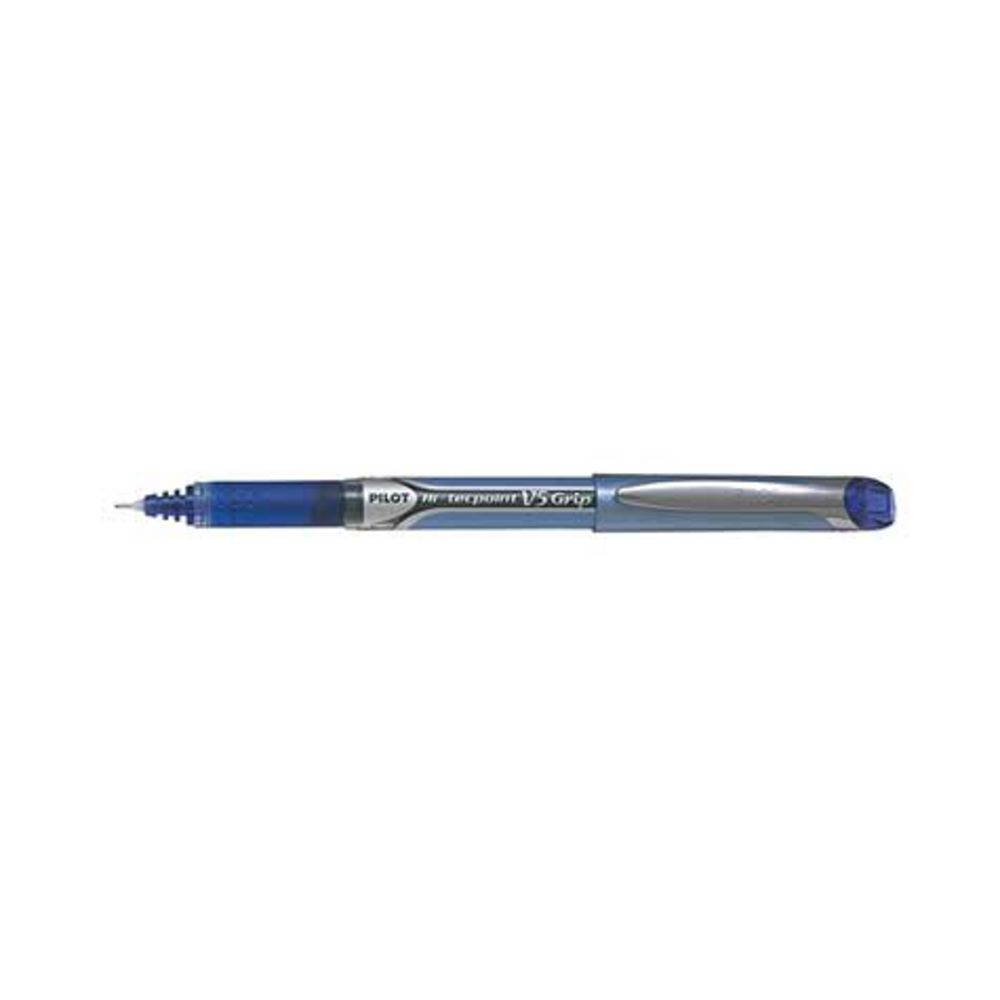 Pilot Hi-Techpoint V5 Grip Rollerball Pens Blue 2 Pack