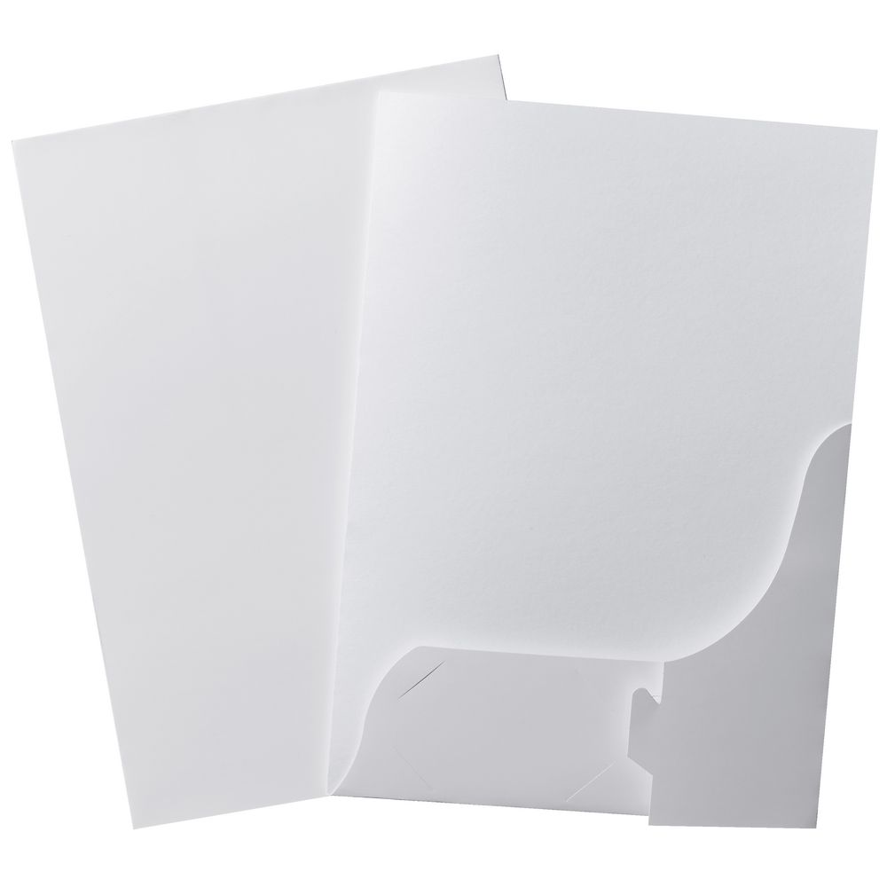 Marbig A4 Presentation Folder Gloss White 50 Pack