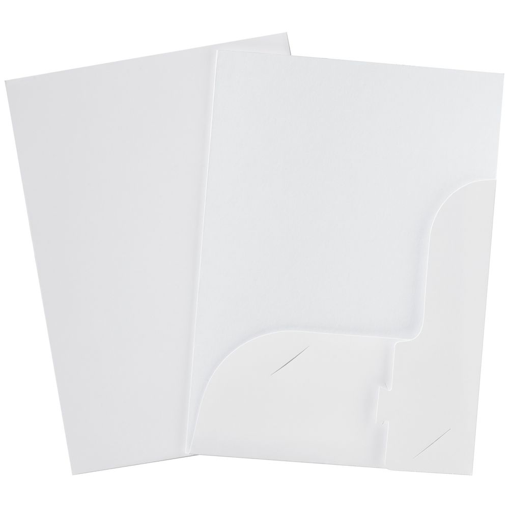 Marbig A5 Presentation Folder Gloss White 10 Pack