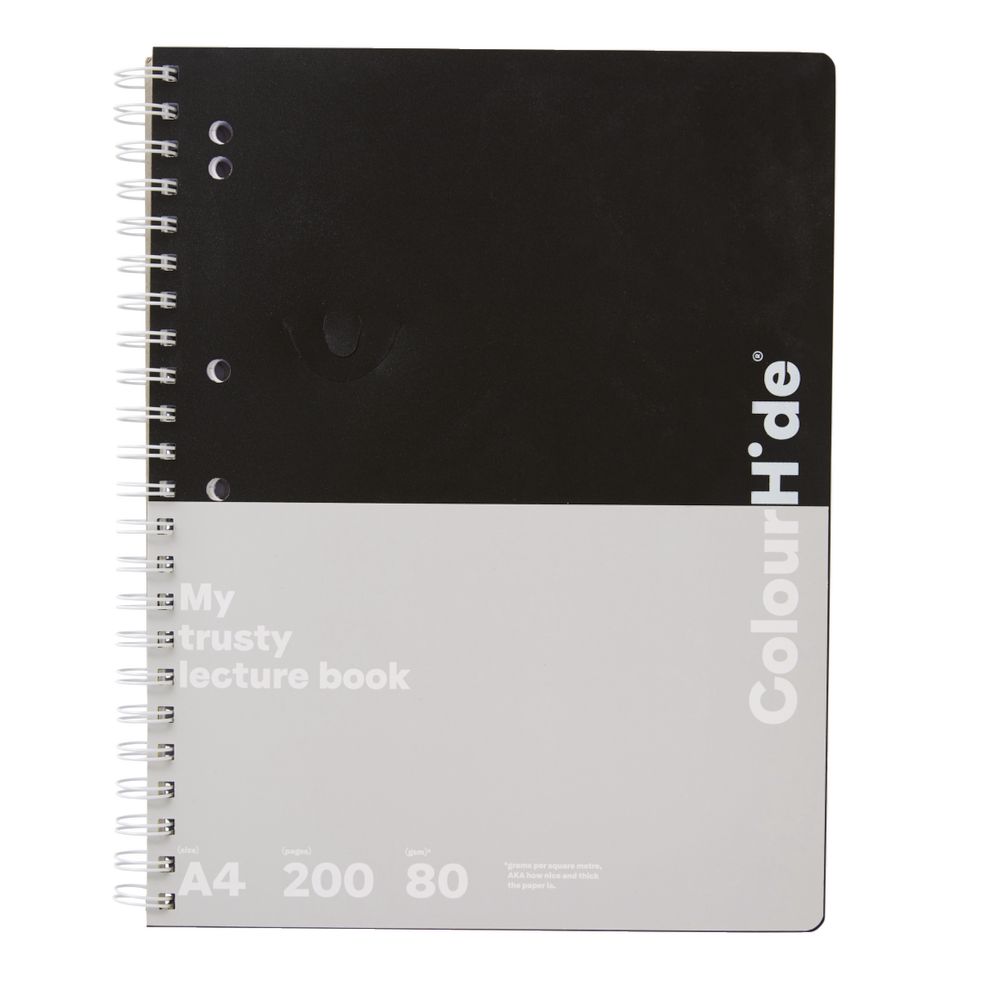 ColourHide My Trusty A4 Lecture Book 200 Page Black