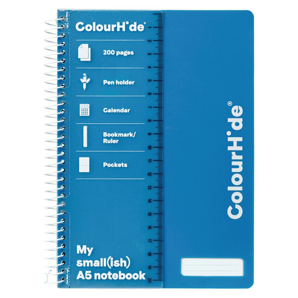 ColourHide Notebook A5 200 Page Blue