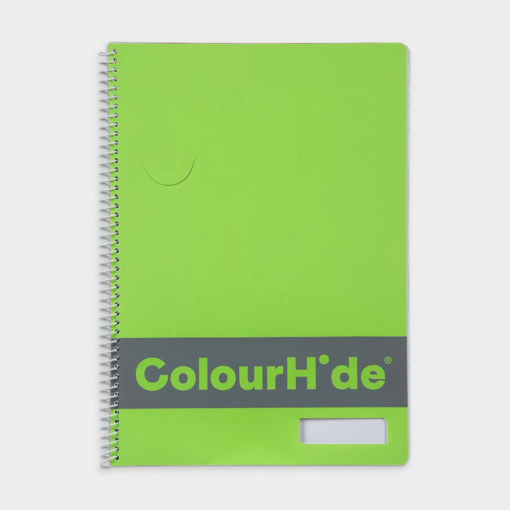 ColourHide Fluoro Notebook 120 Page Green