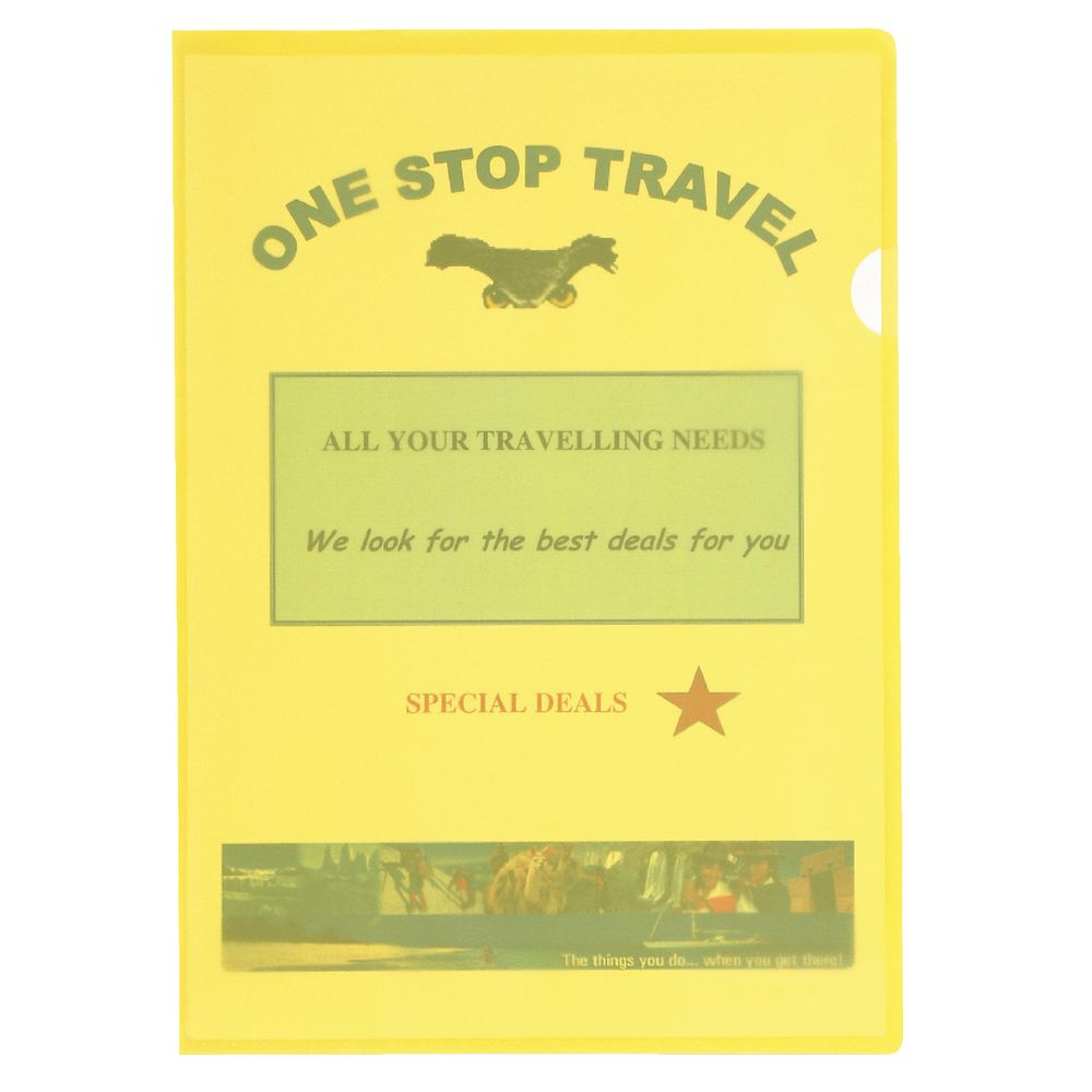 Marbig Letter File A4 Yellow PP 100 Pack