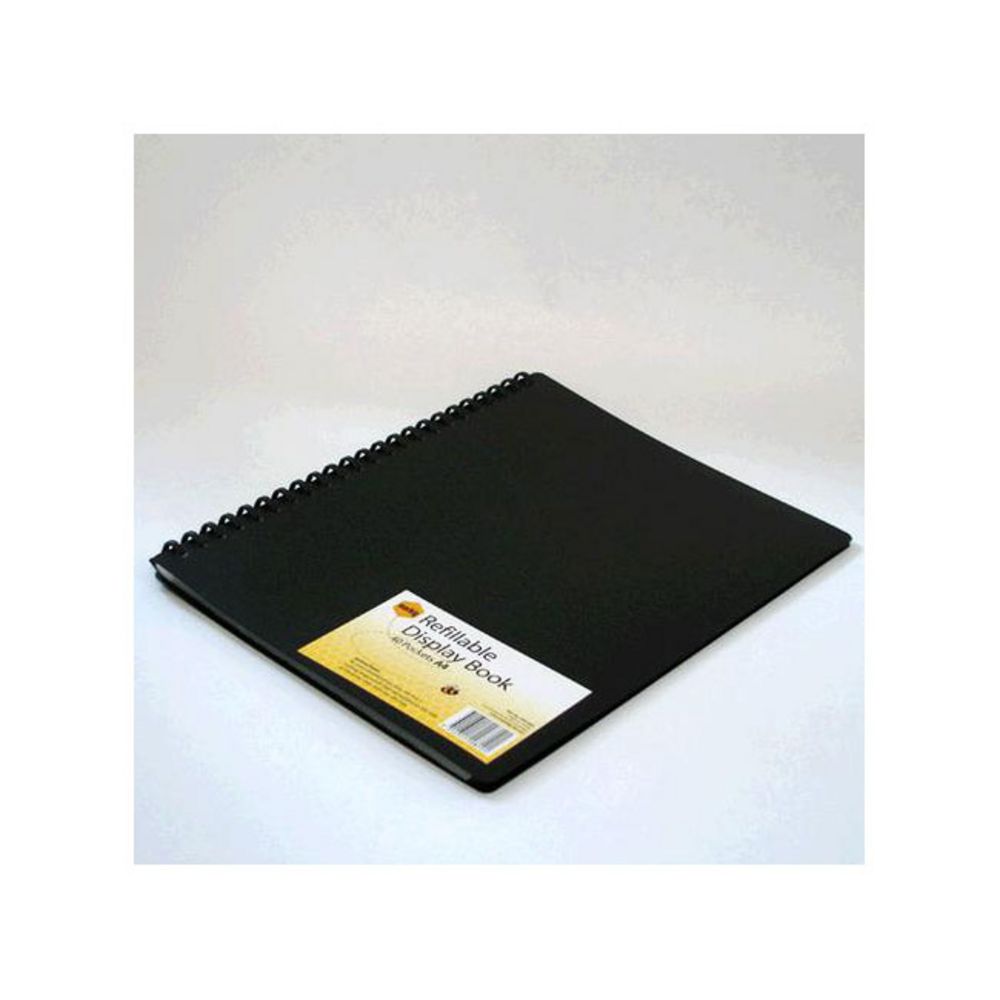 Marbig A4 40 Pocket Refillable Display Book Black
