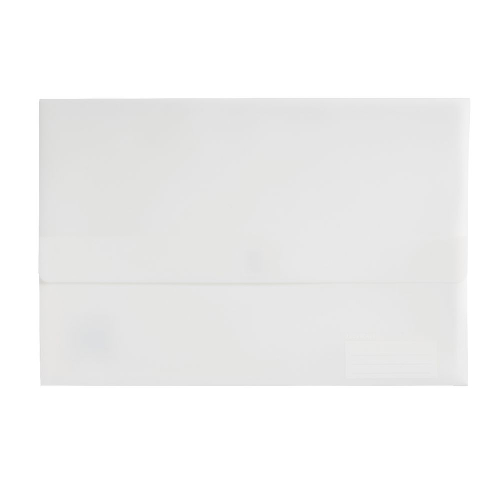 Document Wallet Foolscap PP Hook and Loop Closure White