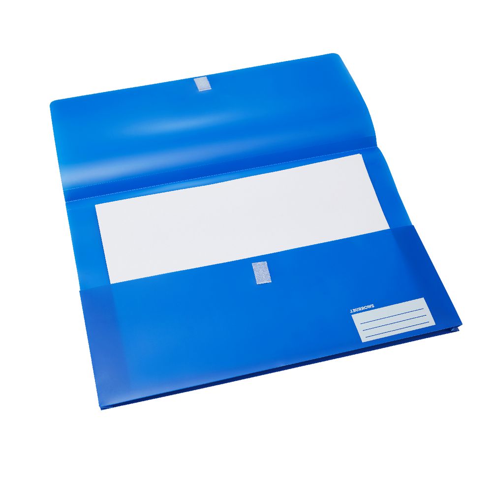 Document Wallet Foolscap PP Hook and Loop Closure Navy