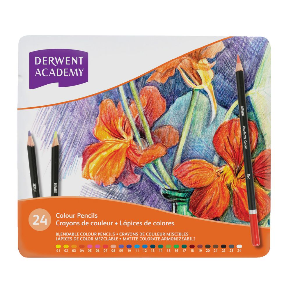 Derwent Academy Coloured Pencils 24 Pack