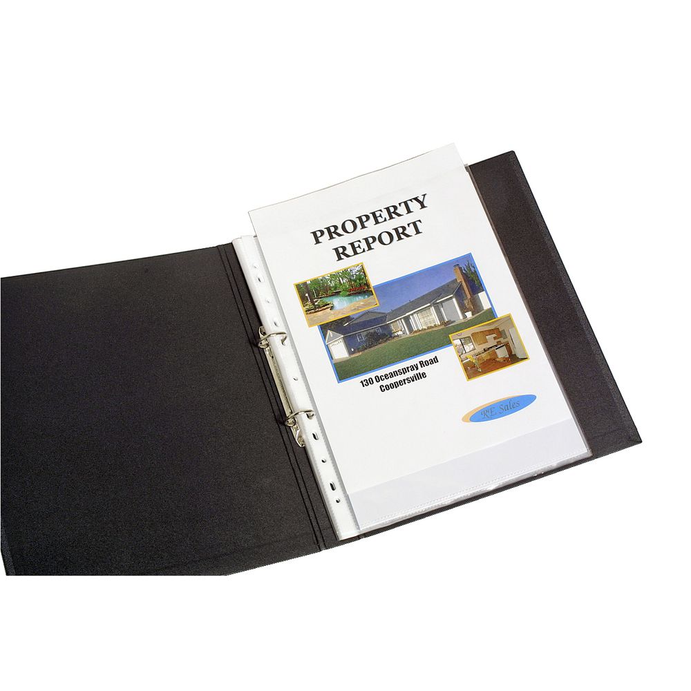 Marbig Foolscap Sheet Protector Light Weight 100 Pack