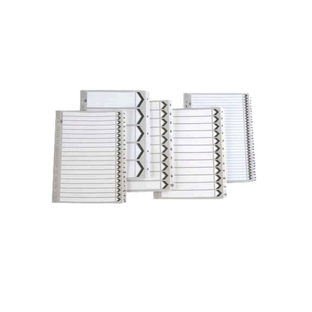 Marbig Reinforced A4 1-31 Tab Divider Black and White
