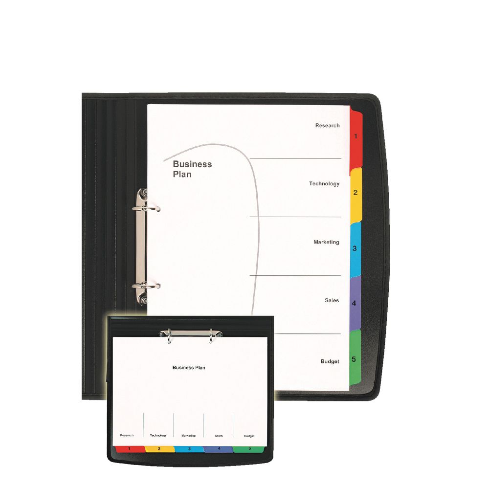 Marbig A4 Multi-Direction Divider 1-5 Tab