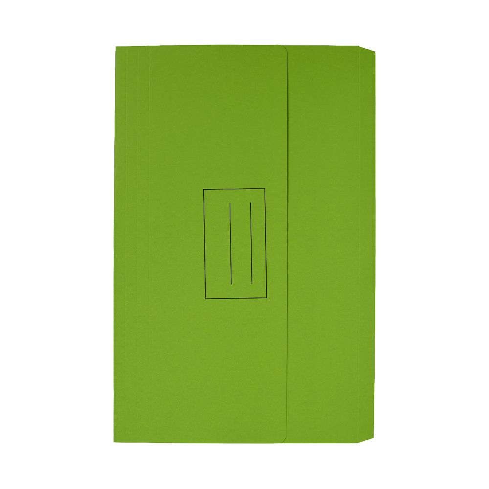 Document Wallet Foolscap 240gsm Lime 10 Pack
