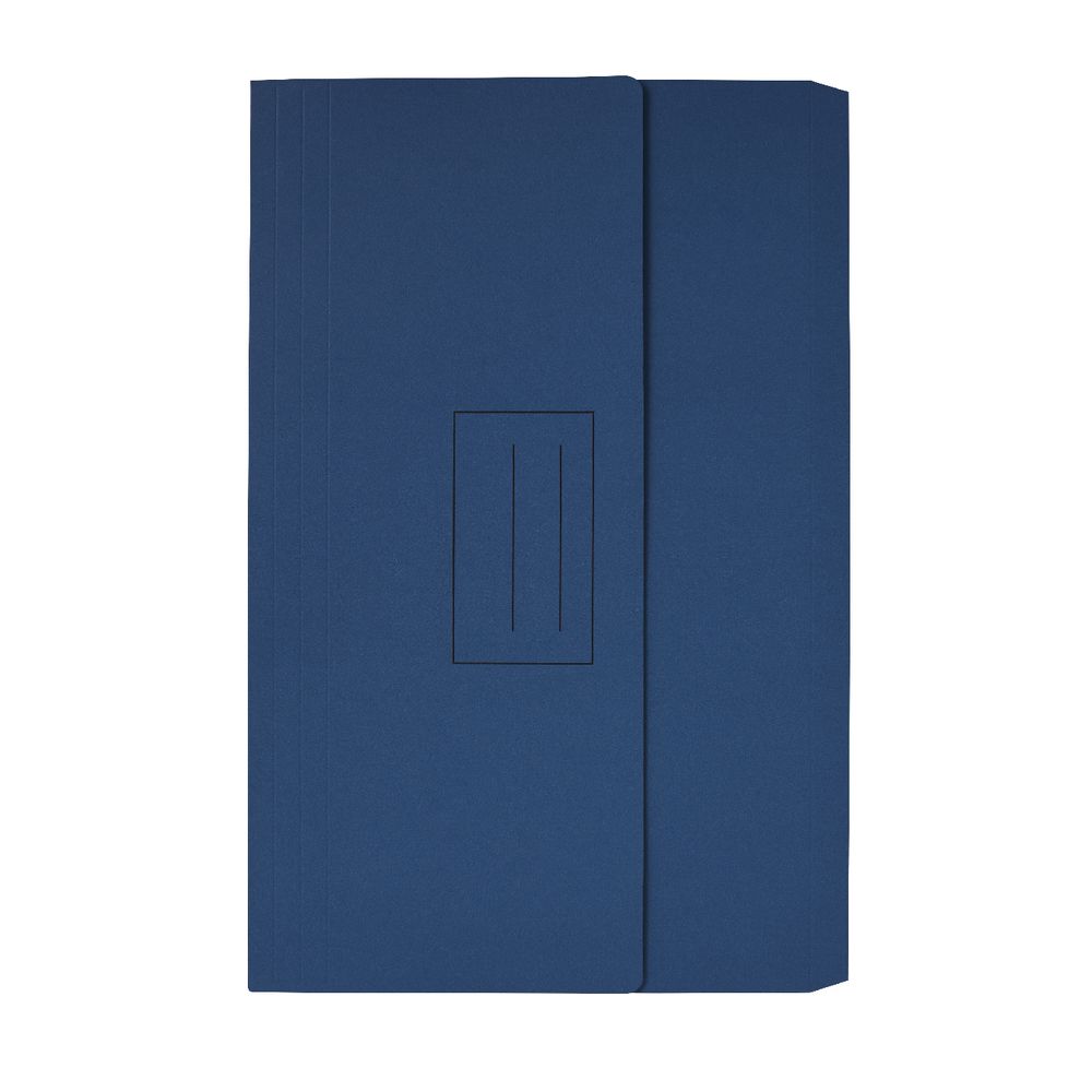 Document Wallet Foolscap 240gsm Navy 10 Pack