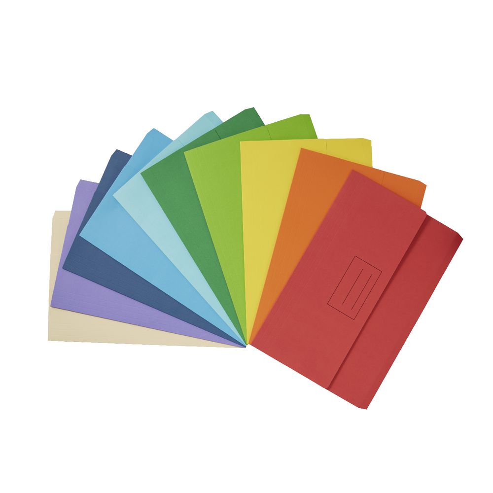 Document Wallet Foolscap 240gsm Red 10 Pack