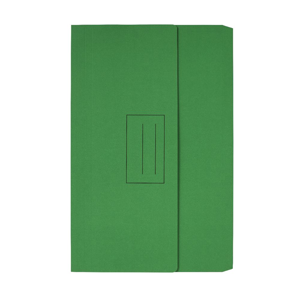 Document Wallet Foolscap 240gsm Green 10 Pack