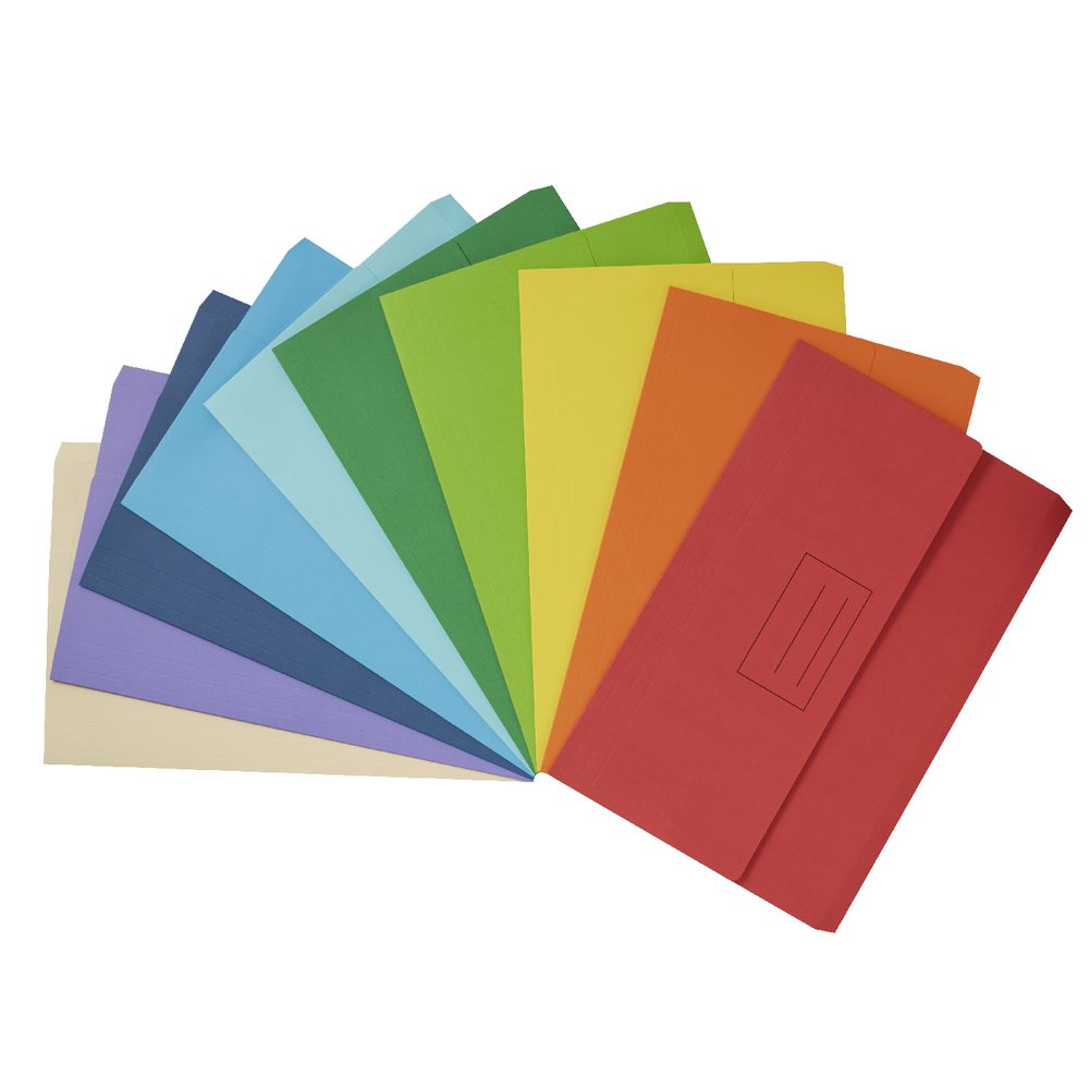 Document Wallet Foolscap 240gsm Green 10 Pack