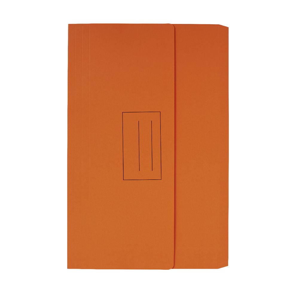 Document Wallet Foolscap 240gsm Orange 10 Pack