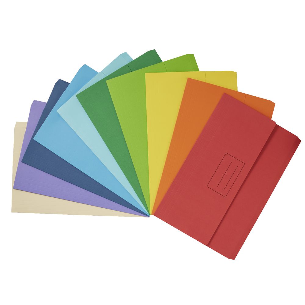 Document Wallet Foolscap 240gsm Orange 10 Pack
