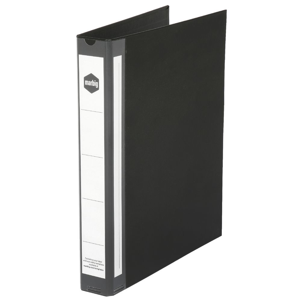 Marbig A4 3 D-Ring 50mm Enviro Wide Binder Black