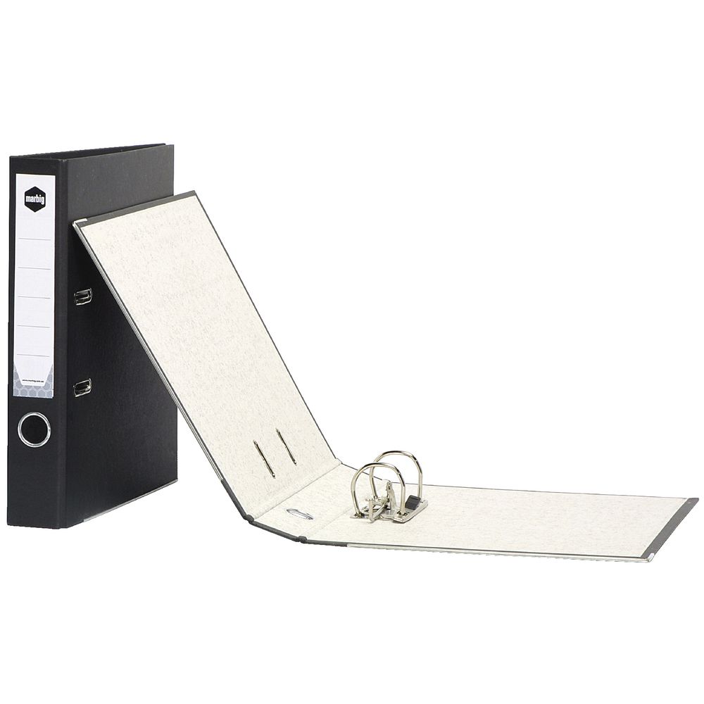 Marbig A4 2 Ring Half Arch File Black