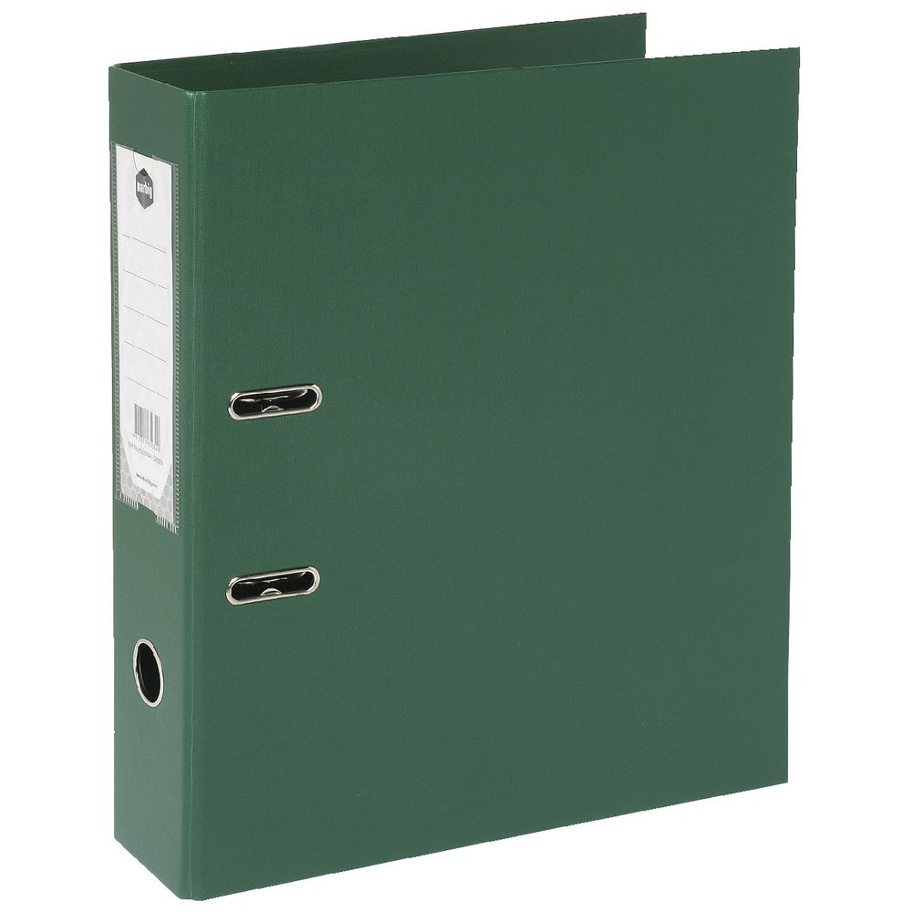 Marbig Foolscap 2 Ring Lever Arch File PVC Green